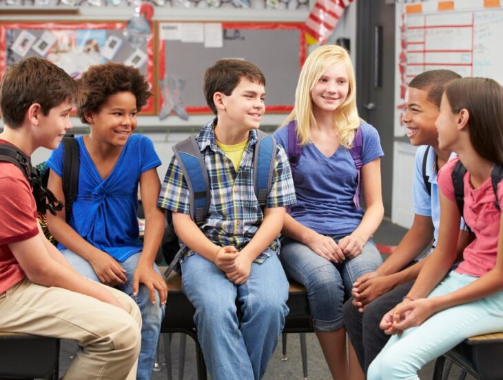 Group of Elementary Pupils In Classroom