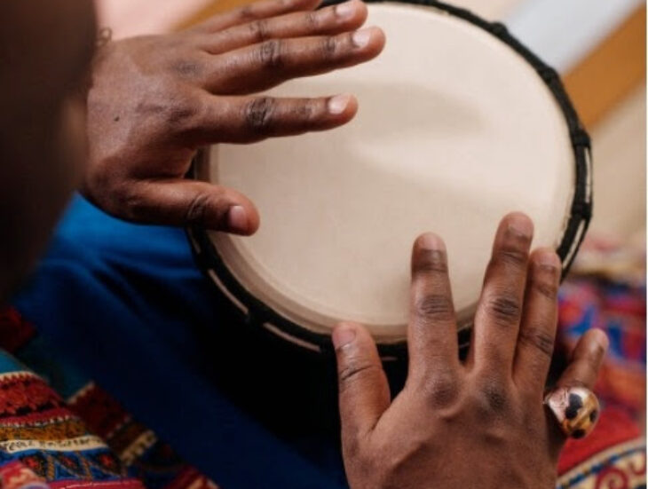 Person drumming