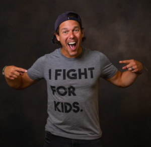 Joe Beckman (shirt says I fight for kids)