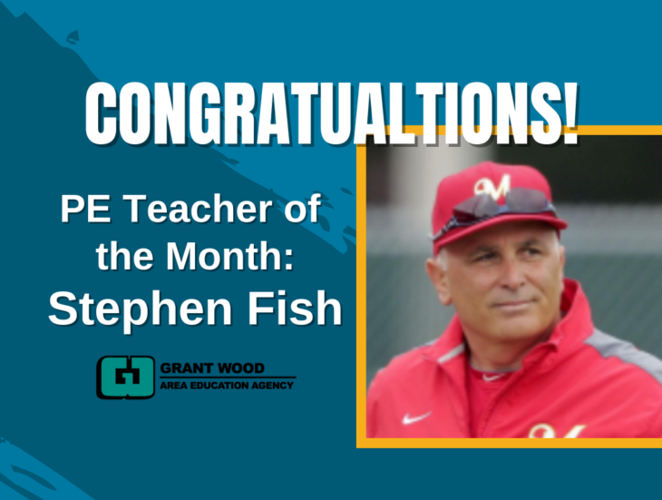 Congratulations PE Teacher of the Month Stephen Fish