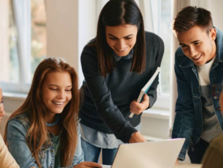 Students networking